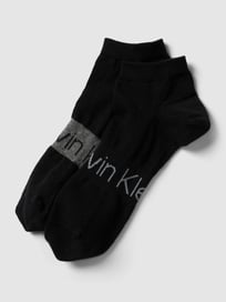 Sneakersokken met labelprint in een set van 2 paar, model 'RIBBO' van CK Calvin Klein Grijs / zwart - 10