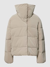Gewatteerd jack met afneembare sjaal van Esprit Grijs / zwart - 48
