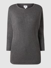 Pullover met kapmouwen van Saint Tropez Grijs / zwart - 39