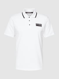 Poloshirt mit Label-Patch von Karl Lagerfeld Beachwear Weiß - 28