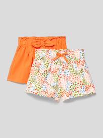 Korte broek met strikdetail in een set van 2 stuks van Mayoral Oranje - 43
