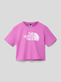 T-shirt met labelprint van The North Face Roze - 28