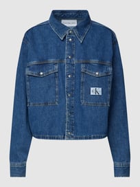 kort jeansjack met drukknoopsluiting, model 'UTILITY' van Calvin Klein Jeans Blauw / turquoise - 33