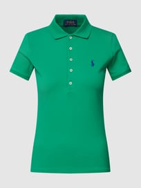 Slim Fit Poloshirt mit Logo-Stitching Modell 'JULIE' von Polo Ralph Lauren Grün - 13
