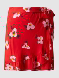 Wickelrock aus Viskose Modell 'Liffi Sunnysideday' von Banana Moon Rot - 21