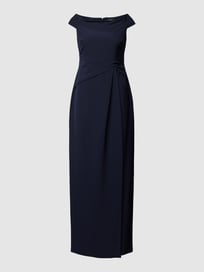Avondjurk met knoopdetail, model 'SARAN' van Lauren Ralph Lauren Blauw / turquoise - 23