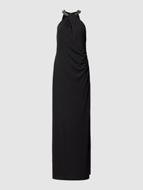 Abendkleid mit Neckholder Modell 'ZAKIYA' von Lauren Ralph Lauren Grau / Schwarz - 18