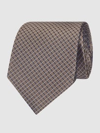 Stropdas van pure zijde (7 cm) van Monti Wit - 22