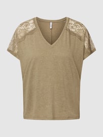 Blouseshirt met V-hals, model 'AUGUSTA' van Only Groen - 47