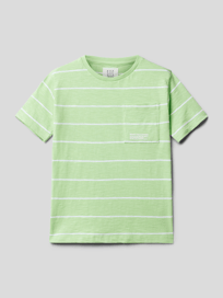T-Shirt mit Streifenmuster von Staccato Grün - 9