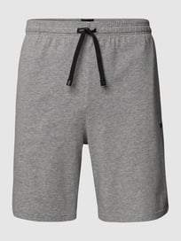 Sweatshorts mit Label-Stitching Modell 'Mix&Match Short' von BOSS Grau / Schwarz - 16