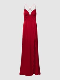 Abendkleid mit Herz-Ausschnitt von Unique Rot - 27