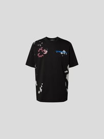 T-Shirt mit Motiv-Print von Dsquared2 Grau / Schwarz - 27