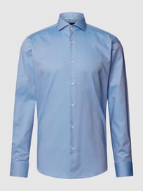 Slim Fit Business-Hemd mit Strukturmuster von BOSS Blau / Türkis - 3