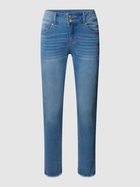 Skinny Fit Jeans im 5-Pocket-Design Modell 'Tummyless' von Buena Vista Blau / Türkis - 40