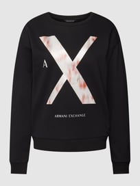 Sweatshirt mit Motiv-Print von ARMANI EXCHANGE Grau / Schwarz - 25