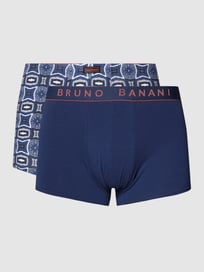 Trunks mit Label-Patch im 2er-Pack Modell 'SYMETRIC' von Bruno Banani Blau / Türkis - 22