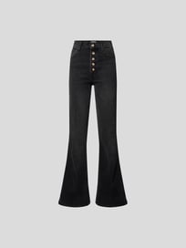 Flared Fit Jeans mit Brand-Detail von Boyish Grau / Schwarz - 5