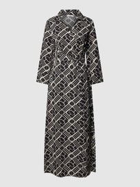 Blousejurk met all-over motief, model 'Havana New' van 0039 Italy Grijs / zwart - 6