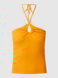 Korte top met stretch, model 'Nessa' van Only Oranje - 47