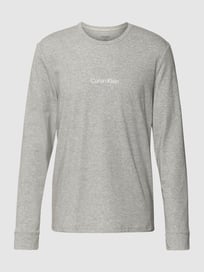 Pyjama-Oberteil mit Label-Print von Calvin Klein Underwear Grau / Schwarz - 10