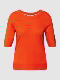 Gebreide pullover met 1/2-mouwen van Esprit Oranje - 2