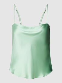 Top van satijn met spaghettibandjes, model 'Janet' van Gina Tricot Groen - 3