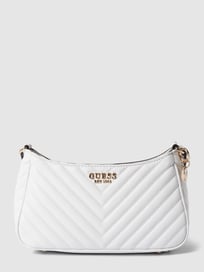 Schoudertas met labelapplicatie van Guess Wit - 30