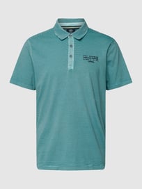 Poloshirt mit Knopfleiste und Label-Detail von Lerros Blau / Türkis - 39