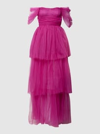 Abendkleid im Off-Shoulder-Design von LACE & BEADS Rosa - 11