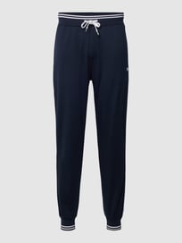 Sweatpants mit Label-Stitching Modell 'Core' von BOSS Blau / Türkis - 7