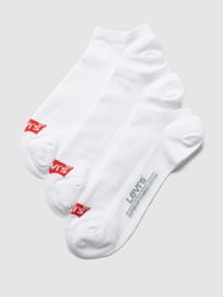 Sneakersocken mit Label-Print im 3er-Pack Modell 'LOW CUT' von Levi's® Weiß - 37