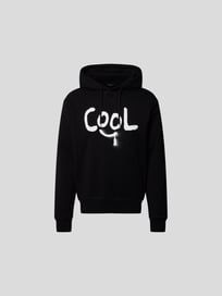 Hoodie mit Statement-Print von Dsquared2 Grau / Schwarz - 46