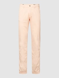Stoffen broek met paspelzakken, model 'Torino' van Mason's Oranje - 1