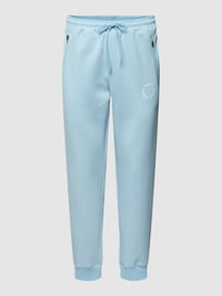 Sweatpants mit Label-Print Modell 'Hadiko' von BOSS Green Blau / Türkis - 21