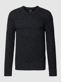 Strickpullover mit Woll-Anteil Modell 'JACOB CABLE CREW' von Superdry Grau / Schwarz - 23