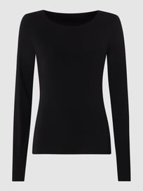 Longsleeve mit Stretch-Anteil Modell 'Aurora' von Wolford Grau / Schwarz - 11