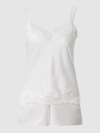 Pyjama mit Spitzenbesatz von Lauren Ralph Lauren Weiß - 23