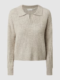 Pullover met platte kraag van Tom Tailor Denim Grijs / zwart - 42