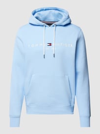 Hoodie met kangoeroezak, model 'TOMMY LOGO' van Tommy Hilfiger Blauw / turquoise - 33