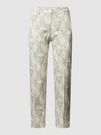 Chino mit Allover-Muster Modell 'MEL' von Brax Grün - 42