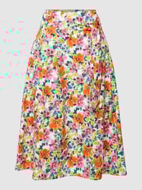 Midirok met bandplooien van Montego Groen - 23