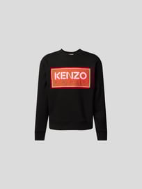 Sweatshirt mit Label-Patch von Kenzo Grau / Schwarz - 1