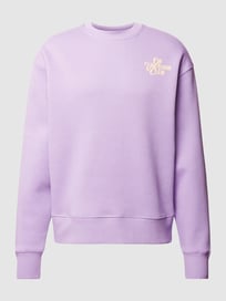 Sweatshirt mit Label-Print Modell 'Calligraphy' von On Vacation Lila - 9