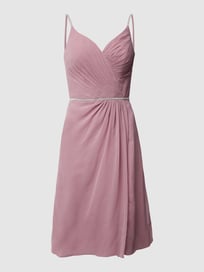 Cocktailjurk met strass-steentjes van Luxuar Roze - 46