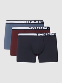 Boxershort met elastische band met logo in een set van 3 stuks van Tommy Hilfiger Rood - 42