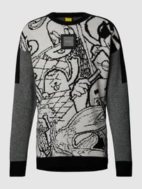 Pullover aus Schurwoll-Kaschmir-Mix Modell 'Ratoni' von BOSS Green Weiß - 9