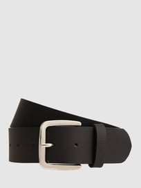 Ledergürtel mit Logo-Prägung von Esprit Grau / Schwarz - 4