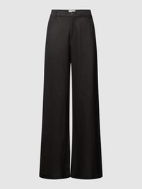 Linnen broek met steekzakken, model 'Sabera' van Part Two Grijs / zwart - 11