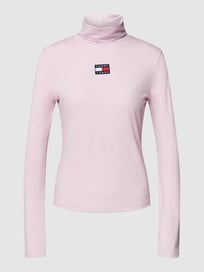 Longsleeve mit Label-Patch Modell 'Turtleneck' von Tommy Jeans Rosa - 17